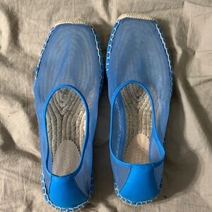 J. Crew Blue Mesh Espadrilles